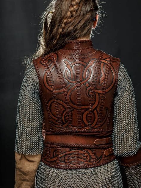 lagertha leather armor viking women breastplate larp and etsy shieldmaiden costume leather