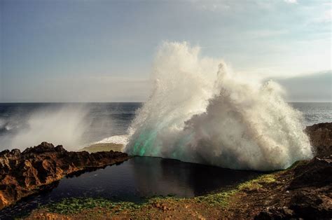 Waves Hitting Rocks Free Stock Photo Public Domain Pictures