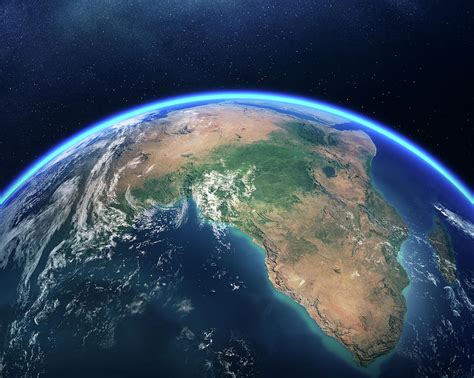 Earth From Space Africa View Photograph By Johan Swanepoel Fine Art