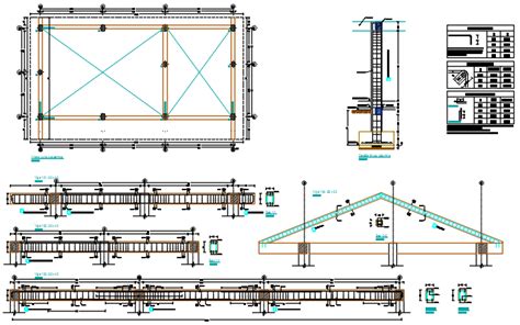 Roof Beam And Column Working Plan Detail Dwg File Cadbull The Best