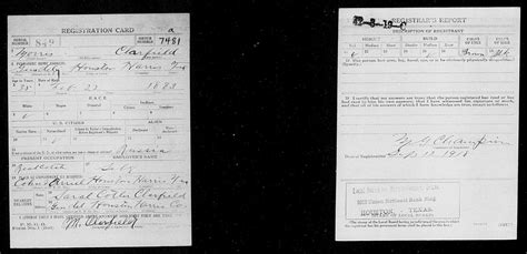 Morris Clarfield United States World War I Draft Registration Cards