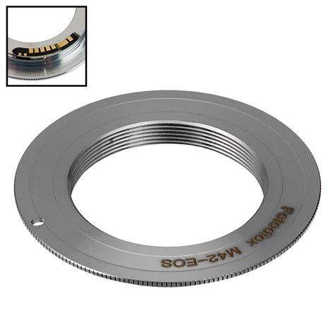 fotodiox pro lens mount adapter compatible with m42 type 1 screw mount slr lens to canon eos ef