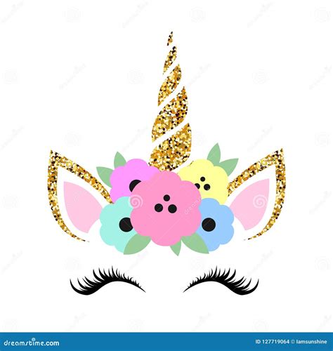 Alisha Wong Unicorn With Flowers Clipart Isolated Cute Watercolor