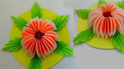 Paper Flower From Circles In Origami Style With Paper Crafts Flower