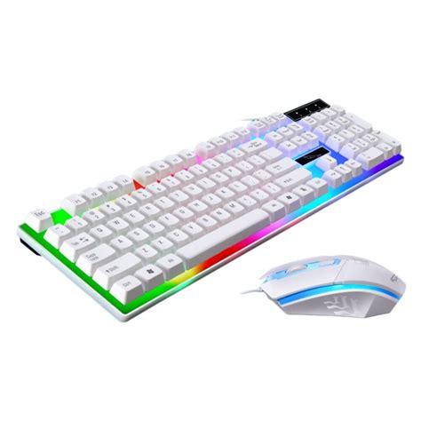 Game Luminous Wired Usb Mouse And Keyboard Suit With Rainbow Backlight