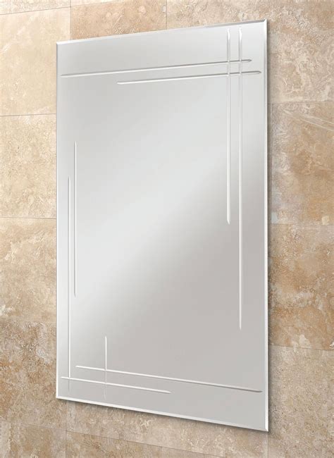Photo Gallery Of Hib Opus Rectangular Bevelled Edge Bathroom Mirror 500 X 700mm Throughout
