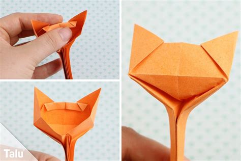 Geldscheine falten schmetterling, geldgeschenke hochzeit. Origami Katze basteln - Anleitung zum Falten aus Papier ...