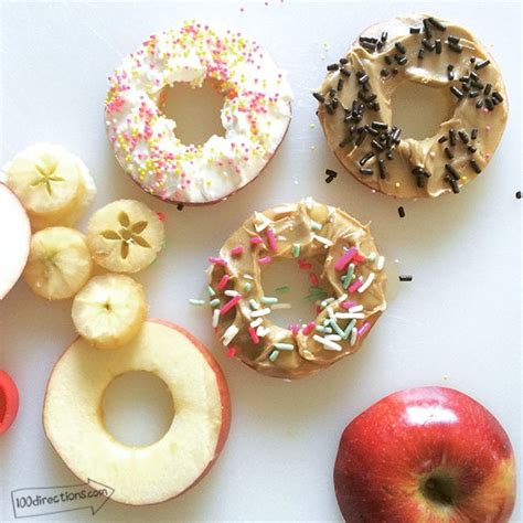 Cute Donut Apple Snacks 100 Directions