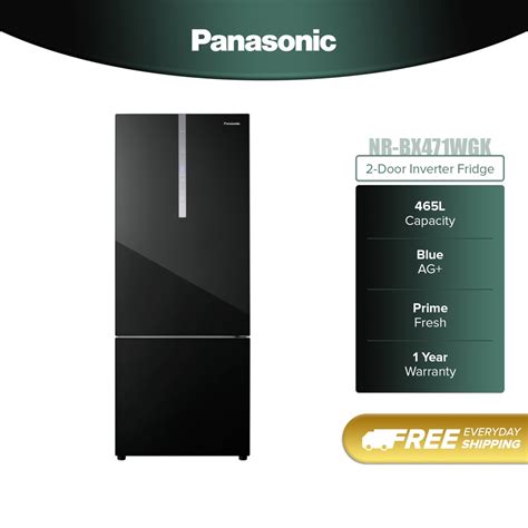 Panasonic 465l 2door Glass Door Bottom Freezer Refrigerator With Save2