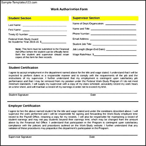 These credit card authorization forms are important and will help you avoid problems.???? Sample Work Authorization Form - Sample Templates - Sample Templates