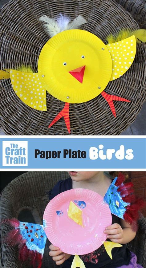 Easy Paper Plate Bird Craft The Craft Train Kindergarten Crafts