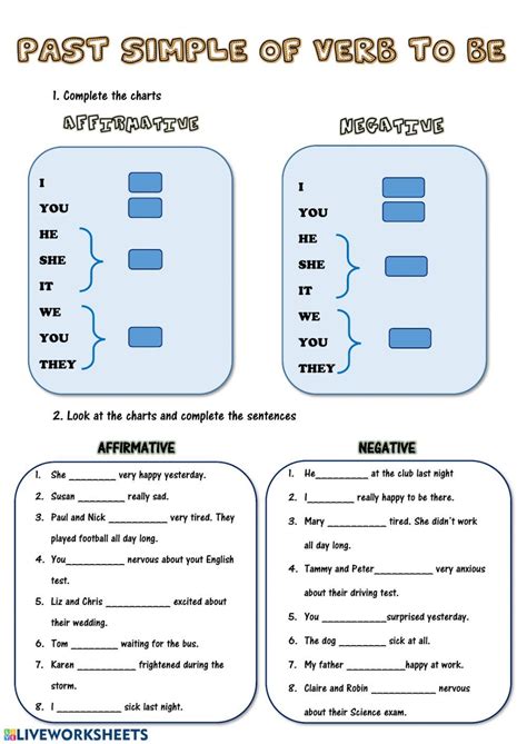 Past Simple Of Verb To Be Ficha Interactiva English Worksheets For