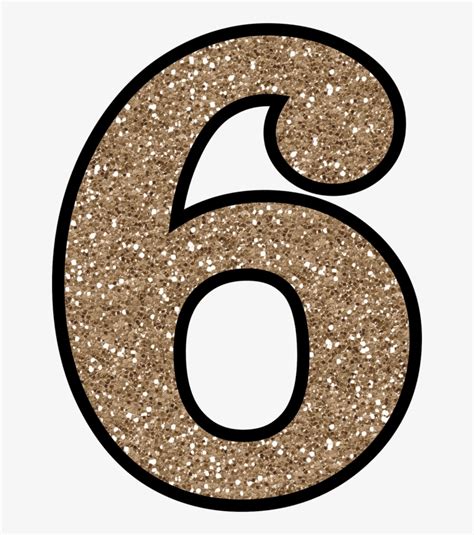 Printable Gold Glitter Numbers