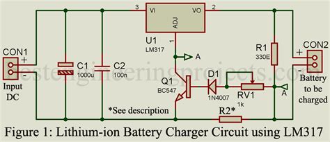 Lithium Ion Battery Charger Circuit Using Lm317 Engineering Projects
