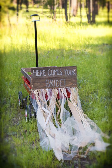 Wedding Photography Here Comes The Bride Sign Wagon Ring Bearer