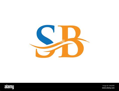 Monogram Letter Sb Logo Design Vector Sb Letter Logo Design With