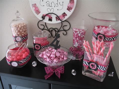 Barbie Birthday Pink Candy Buffet My Daughters Barbie Birthday Party