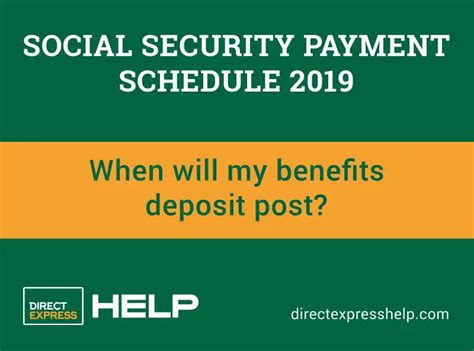 Social Security Payment Schedule 2019 Direct Express Card Help