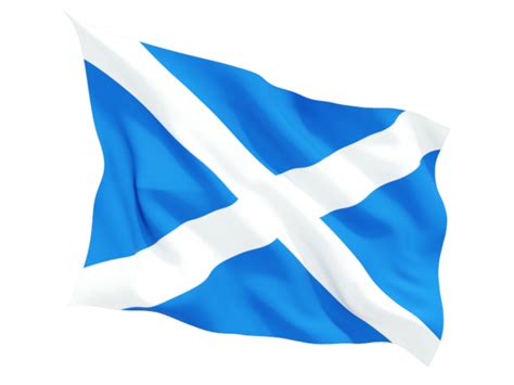 Fluttering Flag Illustration Of Flag Of Scotland