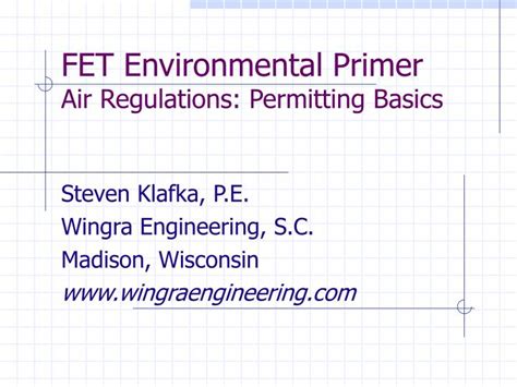 Ppt Fet Environmental Primer Air Regulations Permitting Basics