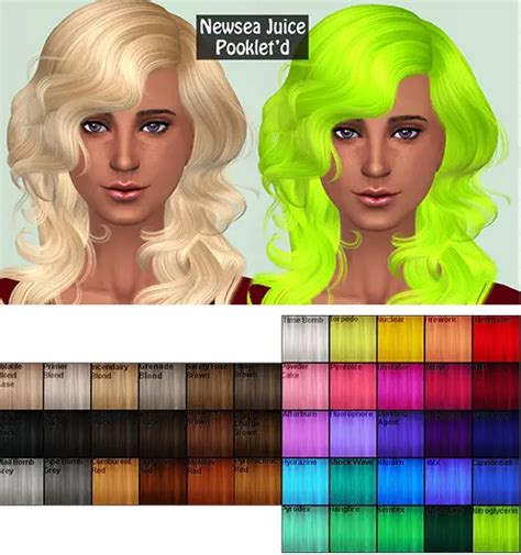 Annachibi`s Sims Newsea`s J078 Hairstyle Retextured Sims 4 Hairs