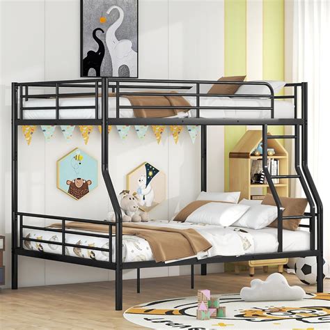 Fusvz Metal Full Xl Over Queen Bunk Beds For Adults Heavy