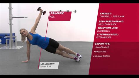 Fitness First Freestyle Exercise Dumbbell Side Plank Dumbbell Youtube