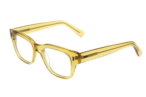 yellow square eyeglasses 300122 pink rims zenni optical stainless steel rod square glasses