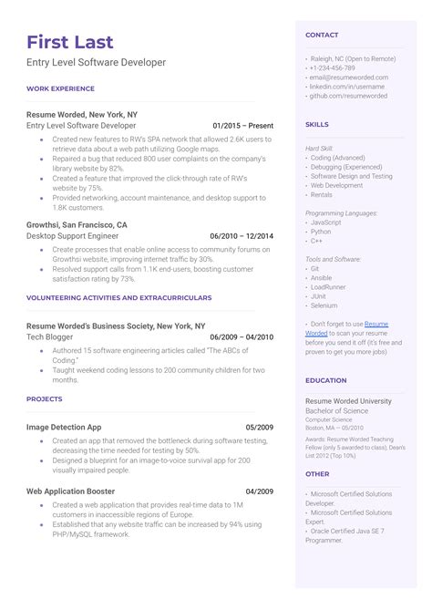 Senior Full Stack Developer Resume Example For 2023 Resume Worded
