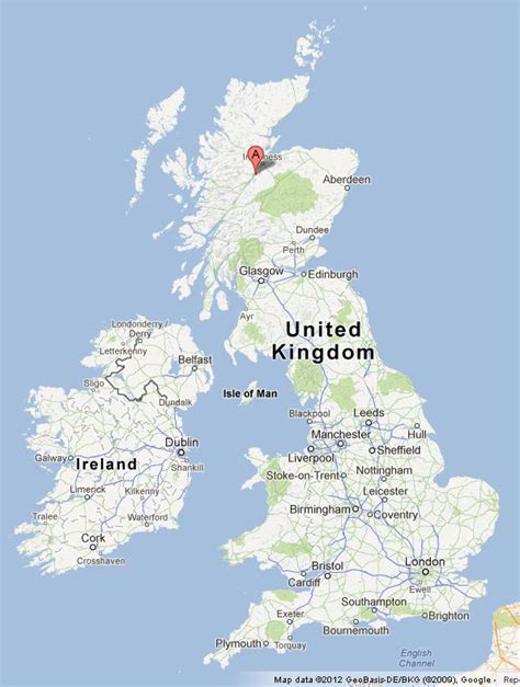 Loch Ness On Uk Map