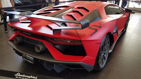 The Matte Red On This Lamborghini Aventador Svj Is Fantastic Album In
