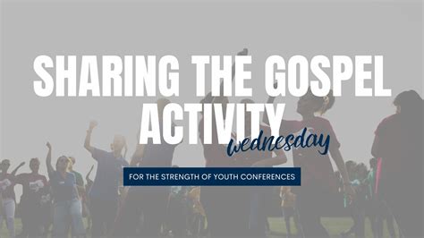 Wednesday Sharing The Gospel Activity