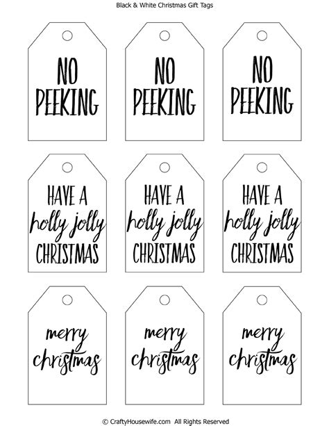 Free Printable Christmas Tags Pdf Printable Templates
