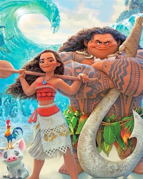 Moana And Chief Tui Animations Paint By Numbers Numpaints Paint By Numbers