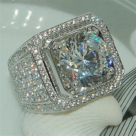 2019 New Luxury Crystal Rings For Men Stone Finger Rings Luxury Wedding