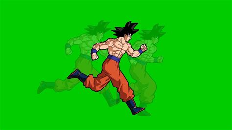 Goku Running Loop Green Screen Youtube