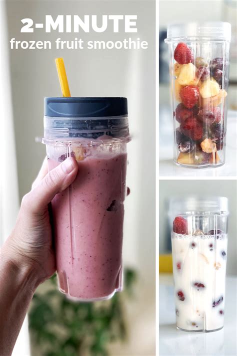 Easy 2 Minute Frozen Fruit Smoothie For This Particular Smoothie I