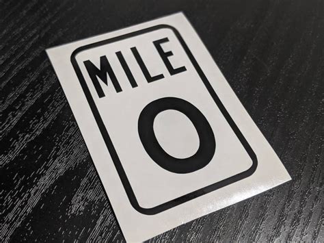 Mile Marker 0 Permanent Vinyl Decal Sticker In Gorgeous Etsy Uk