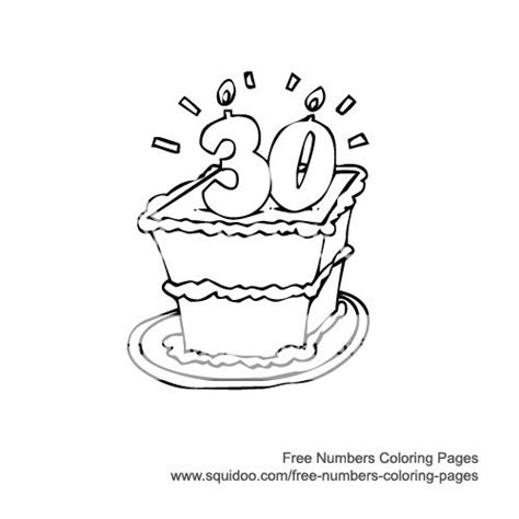 Number 30 Coloring Page Coloring Pages