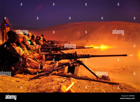 Kabul Afghan National Army Recruits Fire The 50 Cal Heavy Machine Gun