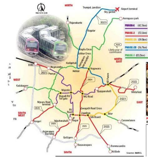 here s the latest masterplan for namma metro for 2030 when phase 3 is proposed to be finished by
