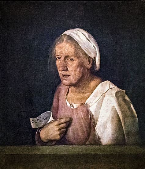 Col Tempo By Giorgione Retrato De Una Anciana Giorgione Wikipedia La Enciclopedia Libre