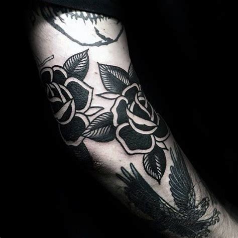 Black Roses On Mans Arm Tattoo Rose Tattoos For Men Black Rose Tattoos