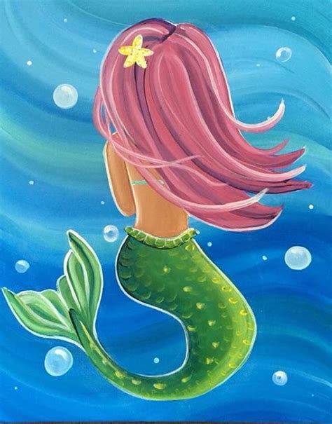 Mermaid Mermaid Painting Painting Crafts Diy Canvas Art