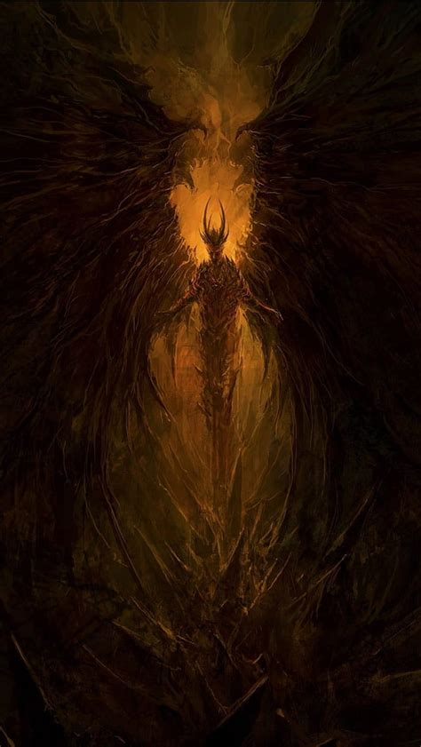 Demon Wings Satan Lucifer Hell Artwork For You For Mobile