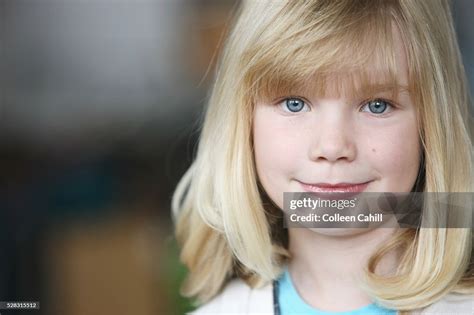 Portrait Of A Girl With Blond Hair And Blue Eyes Troutdale Oregon