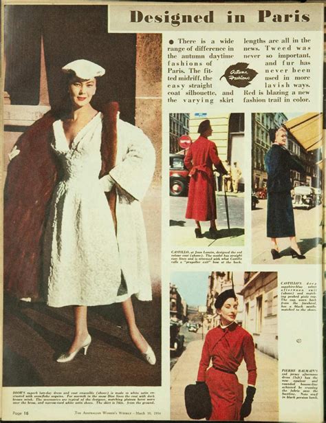 Issue 10 Mar 1954 The Australian Womens Wee Historical Fashion