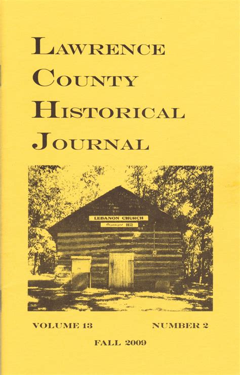 Lawrence County Historical Journal Lawrence County Historical Society