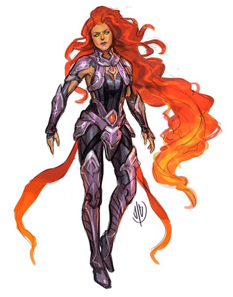 Jaeon009 “ I Gave Starfire A Quick Redesign I Want To Retain Some