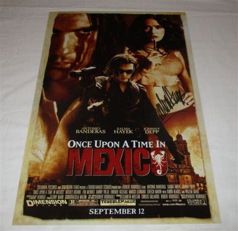 Salma Hayek Signed Once Upon A Time In Mexico 12x18 Movie Poster Ebay